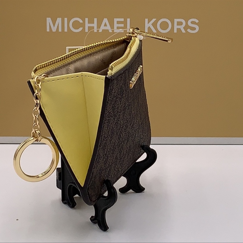 MICHAEL KORS SMALL TOP ZIP COINPOUCH W ID BUTTERCUP - Picture 11 of 14